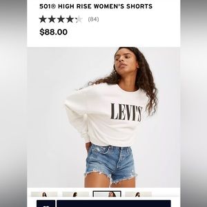 Size 27 Levi’s 501 Jean Shorts